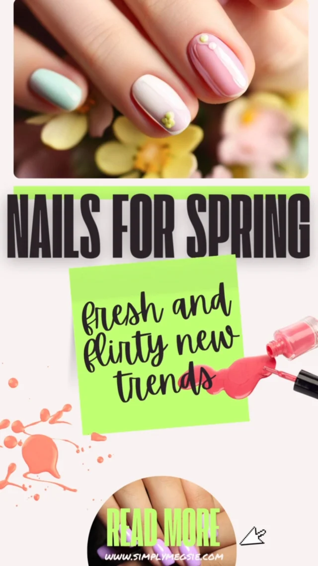 Spring nails are officially blooming! 🌸This season is serving all the dreamy vibes - watercolor swirls, peachy tones, minty greens, and the cutest micro florals you’ve ever seen. 🌷🎨💚French tips got a glow-up, and chrome nails are still shining—just a little softer. 💅Which spring trend are you obsessed with right now? Head to my profile to see all the trends at www.simplymegsie.com and let me know your favourite.👇 #SpringNails #NailGoals #ManiMagic #nailart #nailartideas #summernails #springnailart #nailsnailsnails